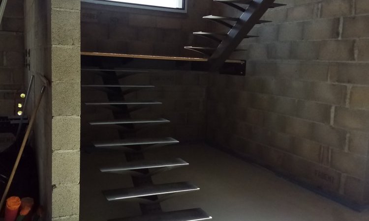 Fabrication et pose d'un escalier en bois métal à Bourgoin-Jallieu